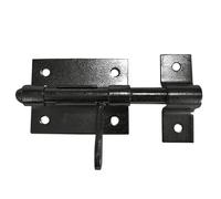 Verrou à levier verrou de box + gâche diamètre 12 mm AFBAT, acier peint noir