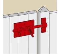 Verrou à levier verrou de box porte cadenas + gâche AFBAT, acier zingué gris G