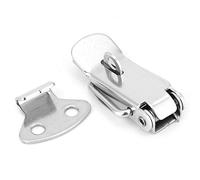 Verrou à Loquet Inox 304, Lot de 4, Loquet à Ressort Réglable, Boucle de Serrer à Bouche Plate - Haute Résistance, Structure Compacte, Usage Polyvalent pour Armoires et Équipemen