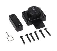 Verrou à mot de passe pour armoire - Mécanisme sans clé à 3 chiffres avec construction en alliage de zinc pour sécuriser vos effets personnels (noir)