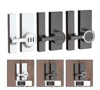 Verrou à mot de passe pour porte, en alliage de zinc avec trou dissimulé, compatible avec les portes intérieures standard (95 mm, noir/blanc/veilleuse)