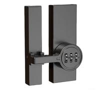 Verrou à mot de passe pour portes, loquet en alliage de zinc avec trou dissimulé, pour un réglage facile du mot de passe et une sécurité antivol pour salle de bain ou portes intérieures, noir