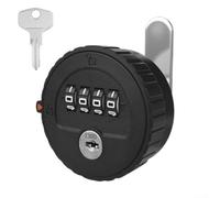 Verrou à mot de passe pour tiroirs, serrure à mot de passe étanche avec clé de secours et fonction de récupération de mot de passe pour porte d'armoire, usage domestique (30 mm, noir)