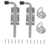 Verrou à ressort, 2 jeux de boulons et vis robustes en acier inoxydable, for la sécurité des portails portes. Installation facile. Conception renforcée