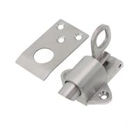 Verrou à ressort en acier inoxydable avec boulon à fermeture automatique pour porte et battant, design automatique pour verrouillage sécurisé (carré (rond (vers le bas)