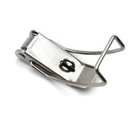 Verrou à ressort en acier inoxydable for boîtes de rangement - Loquet à bascule robuste for portes coulissantes/fenêtres/boîtes à outils (1 pièce)(201 Stainless Steel)