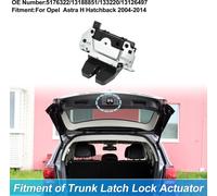 Verrou Actuateur De Coffre Arrière Pour Opel Zafira 2005-2015 3 Broches Verrou De Hayon Arrière No.5176322/13188851/133220/13126497 Plastique Noir Métal