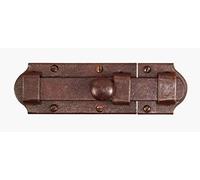 'Verrou Antique ligne"Le forgé pour porte transversale Finition rouille mesures mm.45 Largeur x150 MM. de longueur complet de Réunion pour le serrage et de vis pour le fixation. FM 060