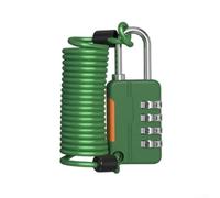 Verrou antivol à mot de passe avec câble métallique pour armoires de gym et bagages, conçu pour une sécurité fiable (vert)