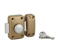 Verrou apache bouton/cylindre, 30 mm, doré