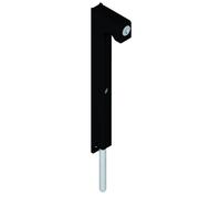 Verrou applique à clés + tige en inox L500mm laqué noir RAL9005S - LA CROISEE DS - DS6972-013