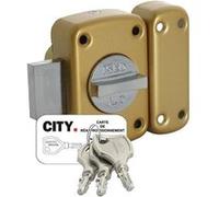 Verrou Arnov Cavith 4115 à bouton barette bronzé or - ISEO - 10740001