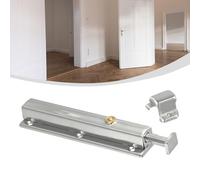 Verrou auto-élastique en acier inoxydable pour portes intérieures, placards coulissants et armoires - Taille réglable de 1,9 cm - Antirouille 201 SS, SI (10,2 cm)