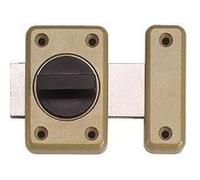 Verrou automatique RX verni 2108 VACHETTE - 55 mm - 13704000 Corps doré avec bouton noir et pêne argenté G