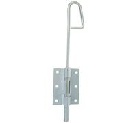 Verrou baïonnette à visser - D14 - L : 250 mm - platine - 90 X 66 x 1 mm -