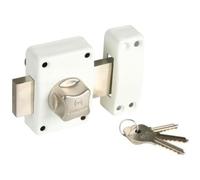 Verrou Bricard Alpha à Bouton, Cylindre 45 mm, Diamètre 22 mm, Blanc