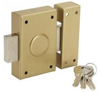 Verrou Bricard pour porte de cave Cylindre 1 entrée extérieure 35 mm 3 clés crantées