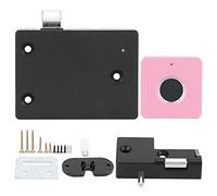 Verrou Cabinet Empreinte Digitale, Alliage Aluminium, Petit Format Fleur - Ouverture Rapide, Reconnaissance Biometrique 360°, Usage Professionnel (Panneau carré en alliage d'aluminium rose)