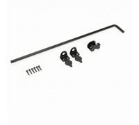 Verrou Canne Renforcé, 40 Cm | Extérieur, Loquet Clôture avec Poignée Courbée, Robuste, Fermeture Portail avec Supports Guidage