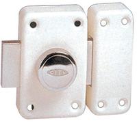 Verrou City 25 à bouton pêne 110 mm varié finition blanc - ISÉO