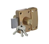Verrou CITY 26 à double entrée gâche huisserie bois cylindre de 30 mm ISEO 10022301