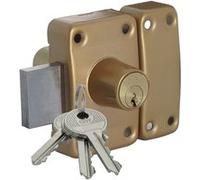 Verrou CITY 26 à double entrée gâche huisserie bois cylindre de 50mm - - 10022501