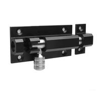 Verrou coulissant de 10,2 cm en alliage d'aluminium sans clé, résistant à la rouille pour serrures sécurisées sur les portes de salle de bain, cuisine, balcon et chambre à coucher, brossé avec noyau à