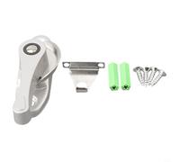 Verrou coulissant en acier inoxydable avec crochet pour porte en forme de croissant - Sécurité enfant et maison - Compatible avec P (argenté)