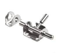 Verrou coulissant en acier inoxydable avec loquet de porte en bois conçu pour la sécurité dans les meubles et équipements de bureau