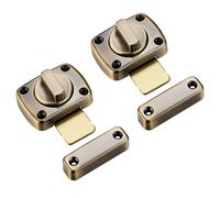 Verrou coulissant, loquet rotatif, glissière de sécurité en alliage zinc renforcé for portes, fenêtres et quincaillerie meubles(Bronze,Medium)