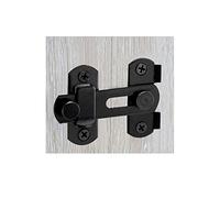 Verrou coulissant pour porte de grange, adapté pour caves à vin, salles de bain, extérieurs, garages, jardins, armoires (1 pièce noire)