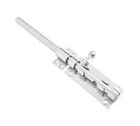 Verrou coulissant pour portes, salle de bain, abri de jardin, toilettes avec construction en acier inoxydable et finition chromée pour une sécurité fiable (25,4 cm)