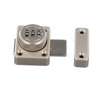 Verrou coulissant robuste avec code à combinaison, convient pour les abris de jardin, garages, comprend des vis anti-effraction pour améliorer la sécurité et éviter le retrait (argenté)