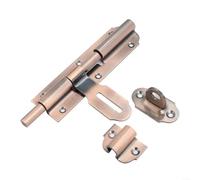 Verrou coulissant sûr et sécurisé pour portes extérieures et intérieures en acier inoxydable résistant à la rouille avec installation multidirectionnelle (bronze rouge, 15,2 cm)