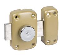 Verrou Cyclop à bouton pêne 145 mm varié finition bronze - Vachette
