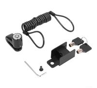 Verrou d'alarme de moto avec broche de 7 mm pour cyclomoteur, cyclomoteur | Corps en alliage d'aluminium n cuivre, résistant à la pluie, construction durable, fonctionnement fluide