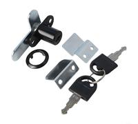 Verrou d'armoire, 16 mm et 19 mm à double porte pour classeurs, boîtes aux lettres, meubles en métal, serrure d'armoire en alliage de zinc avec mécanisme de verrouillage solide (16 mm, noir)