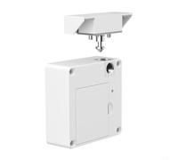 Verrou d'armoire pour sécurité enfant avec technologie RFID électronique, convient pour tiroirs en bois avec fonction clé programmable (blanc)