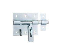 Verrou de box à gland à porte-cadenas acier zingué - Pêne 10 mm