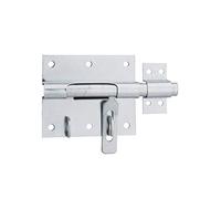 Verrou de box à gland à porte-cadenas acier zingué - Pêne 14 mm