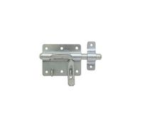 Verrou de box à gland à porte-cadenas en acier zingué - Pêne 12 mm
