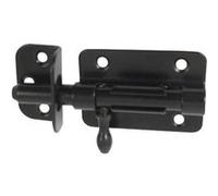 Verrou de box épaisseur 1,2mm + gâche diamètre 12mm noir - - 540124