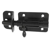 Verrou de box épaisseur 1,2mm + gâche diamètre 8mm noir - JARDINIER MASSARD - 540084 Noir