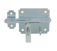Verrou de box porte cadenas 12mm zingué blanc - - M-499123