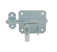 Verrou de box porte cadenas 14 mm zingué blanc - JARDINIER MASSARD - M-499143