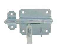 Verrou de box porte cadenas 14mm zingué blanc - - M-499143