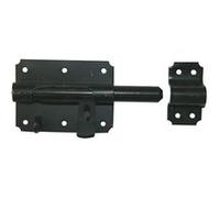 Verrou de box porte cadenas acier prépeint, H.70 x L.120 x P.20 mm G