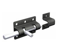 Verrou de box renforcé - fonte et acier - cadenassable - pêne 16 mm MANTION