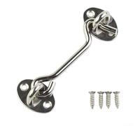 Verrou de cabine en acier inoxydable avec support silencieux pour abri de jardin, garage, serre, porte agricole (10,2 cm)