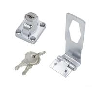 Verrou de caisse enregistreuse en acier inoxydable robuste avec 2 clés pour placard de cuisine, bureau, ajustement sécurisé (10,2 cm)